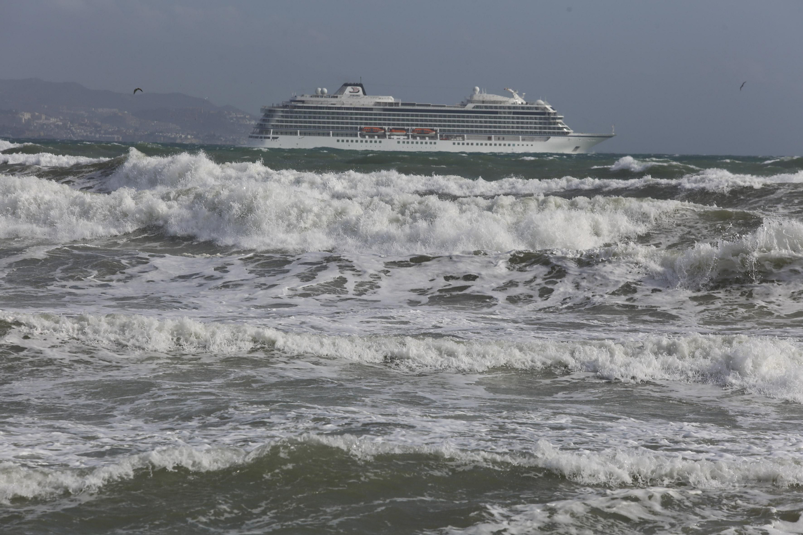 Fotos del temporal de levante en la costa de Málaga