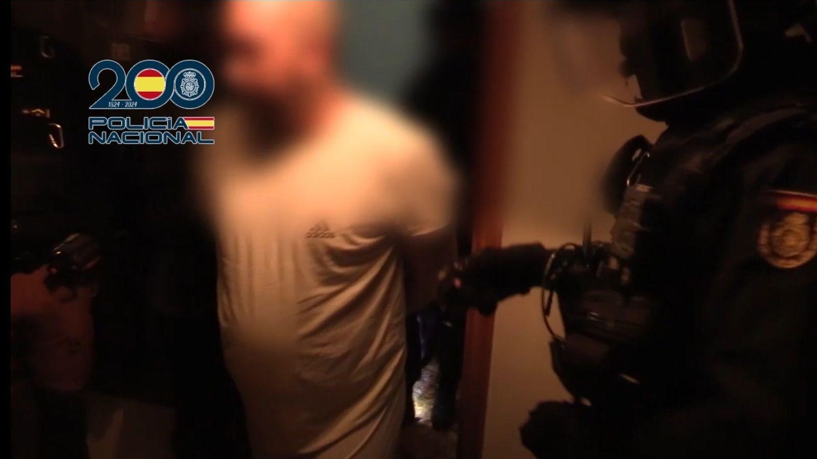 Imagen del momento del arresto del fugitivo, huido por un asesinato cometido en Talavera de la Reina en 2009