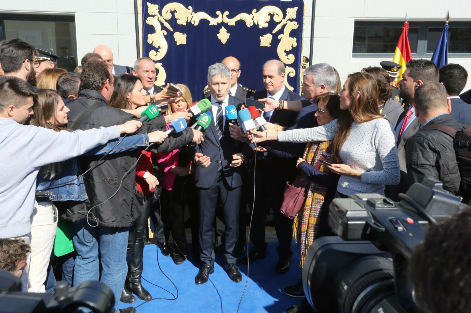 Inaguración de la nueva comisaría por el ministro del Interior Grande- Marlaska