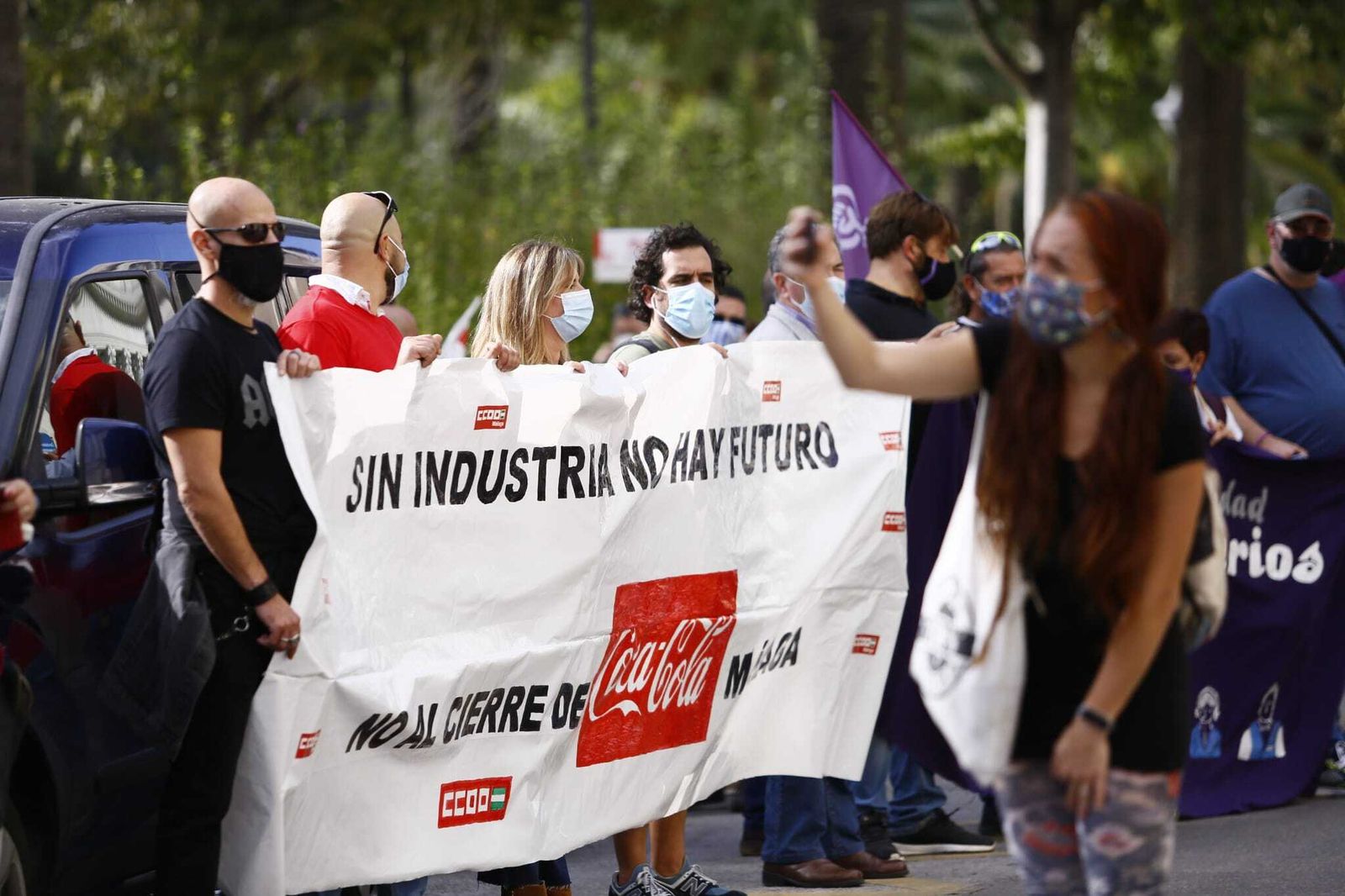 Fotos de la manifestación en Málaga en defensa de la industria local