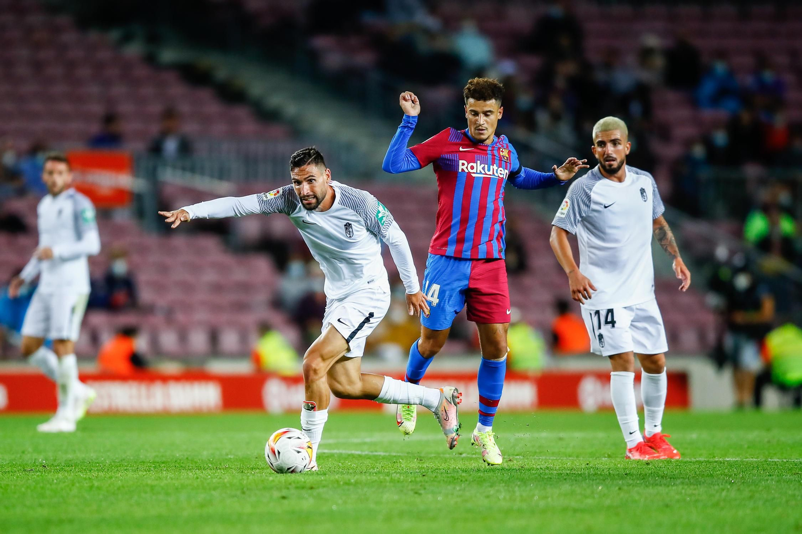 Antonio Puertas en un partido del Barça en el Nou Camp