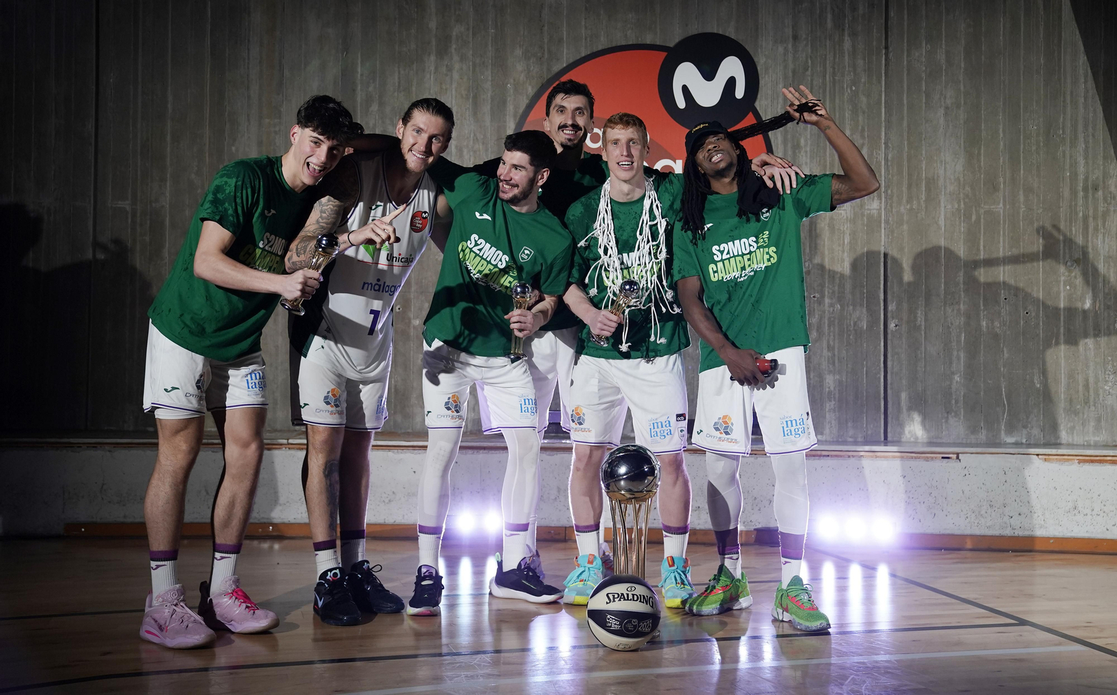La sesión de fotos del Unicaja campeón