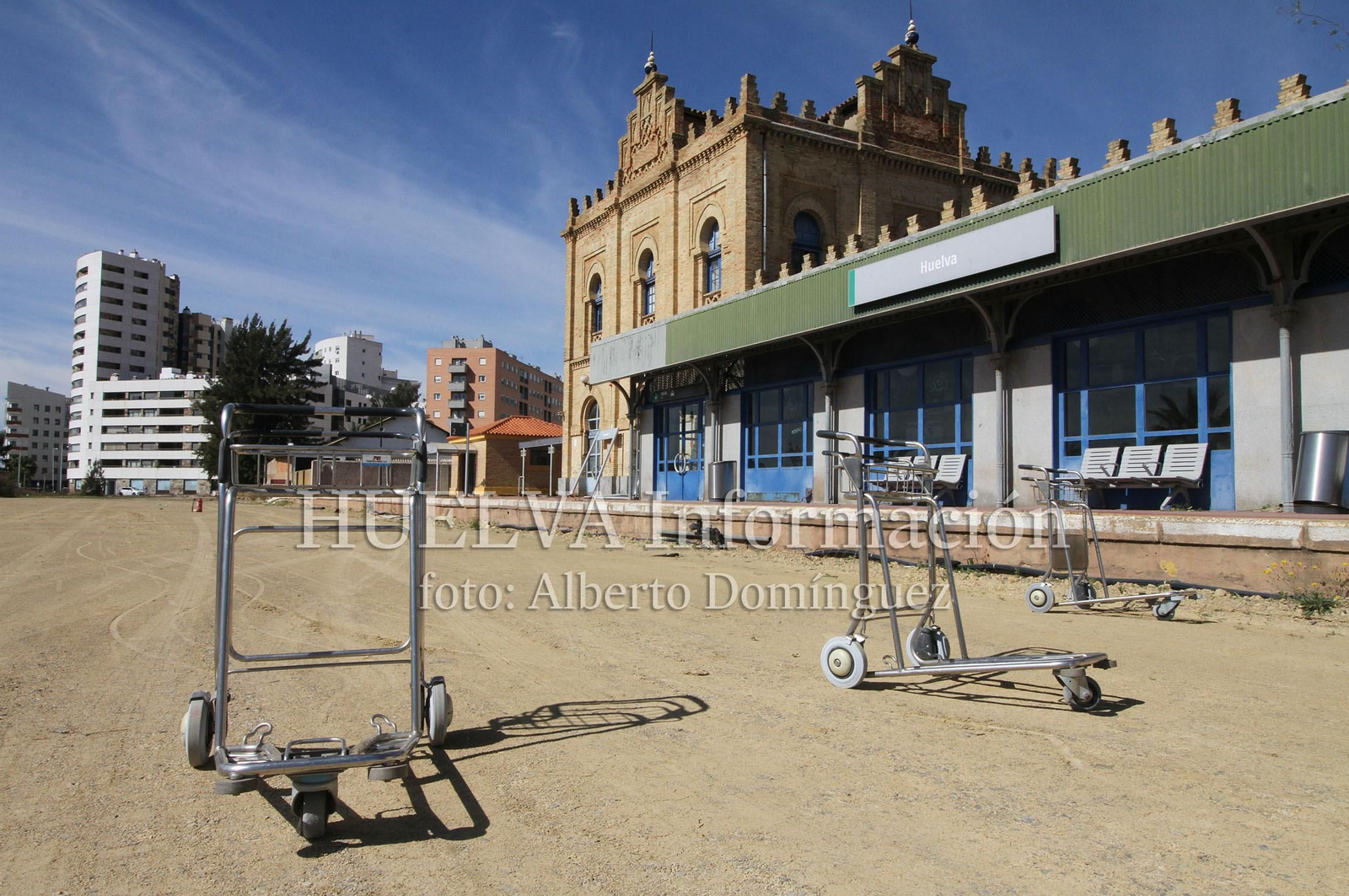 Imágenes del estado actual de la antigua Estación de Tren de Huelva