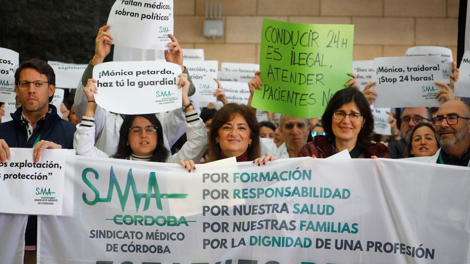 Una concentración en la huelga de médicos del pasado diciembre.