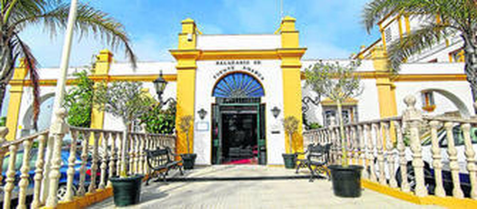 Vista del exterior de las instalaciones del balneario chiclanero.