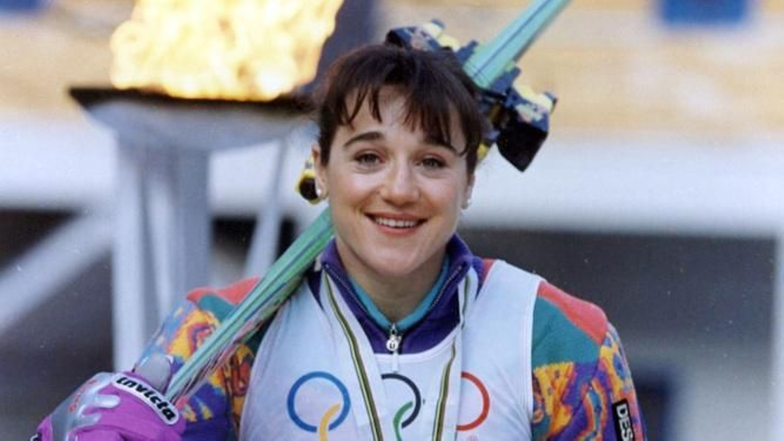 Blanca Fernández Ochoa, en los Juegos de Invierno de 1992, cuando ganó el bronce en eslalon