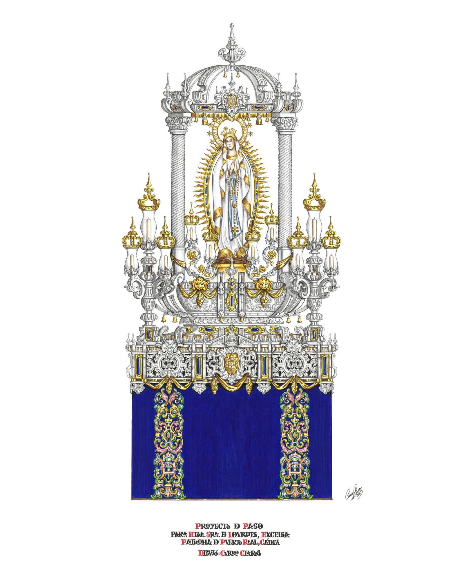 Diseño del nuevo paso de la Patrona de Puerto Real