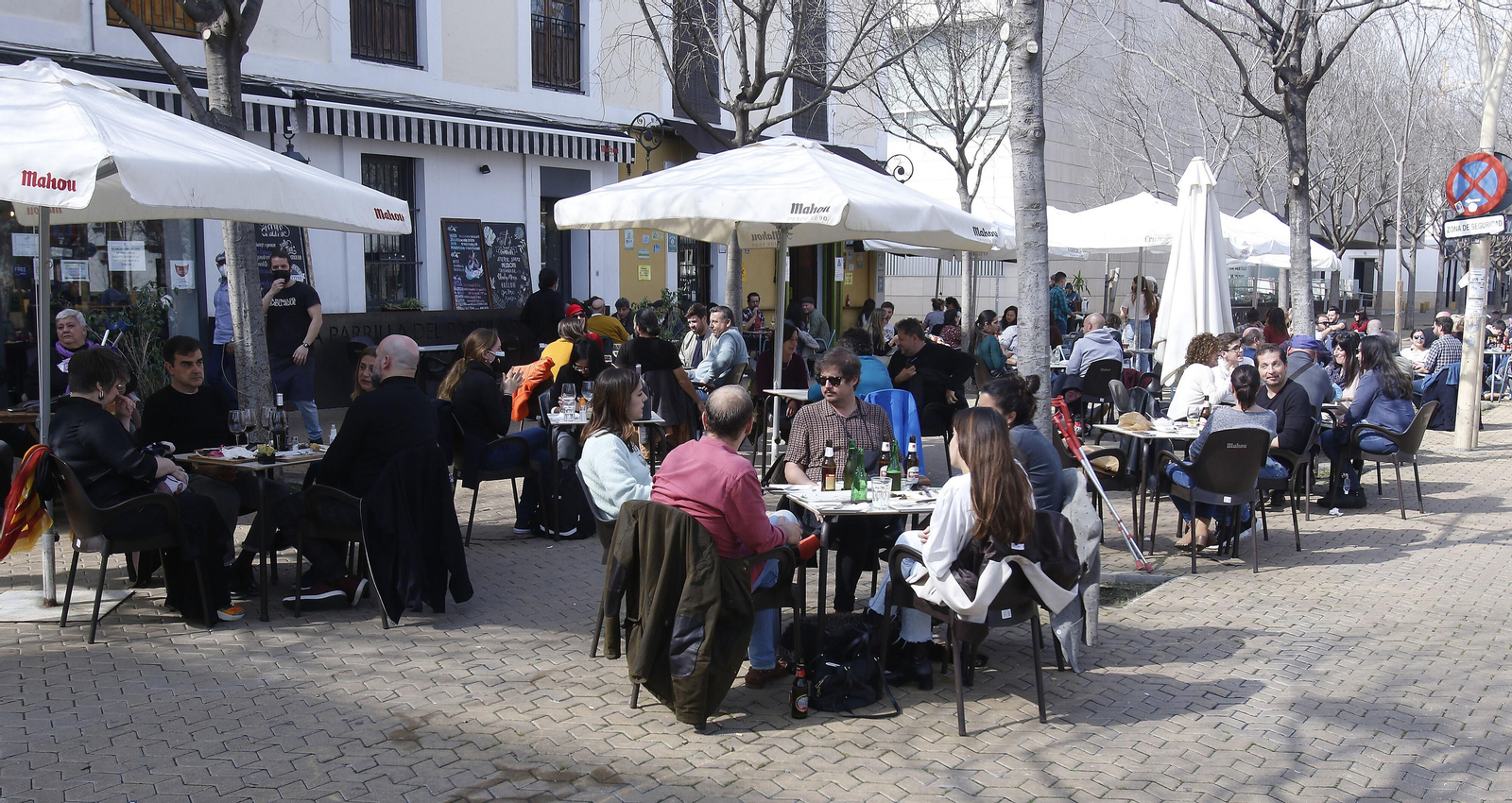Terrazas en Sevilla el pasado mes de marzo