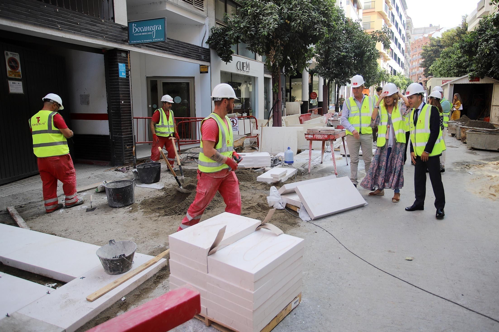 Imágenes de las obras de la calle Puerto