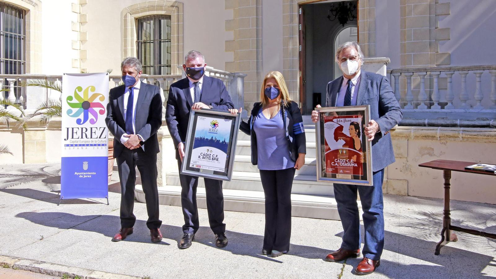 Pepe Mata, Manuel Vizcaíno, Mamen Sánchez y Francisco Camas, hoy en los Museos de la Atalaya. Pepe Mata, Manuel Vizcaíno, Mamen Sánchez y Francisco Camas, hoy en los Museos de la Atalaya.