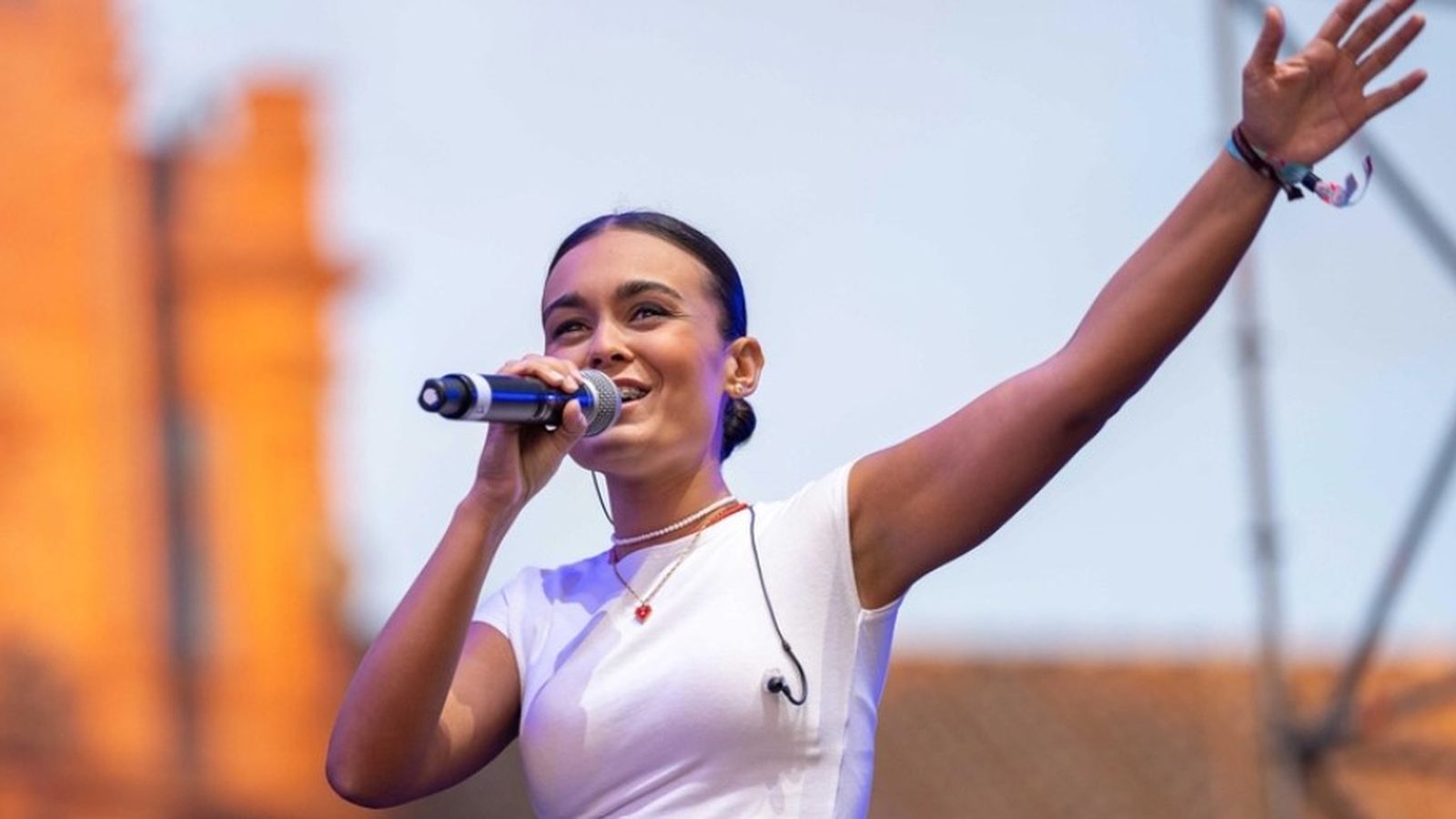 Marta Santos durante una actuación