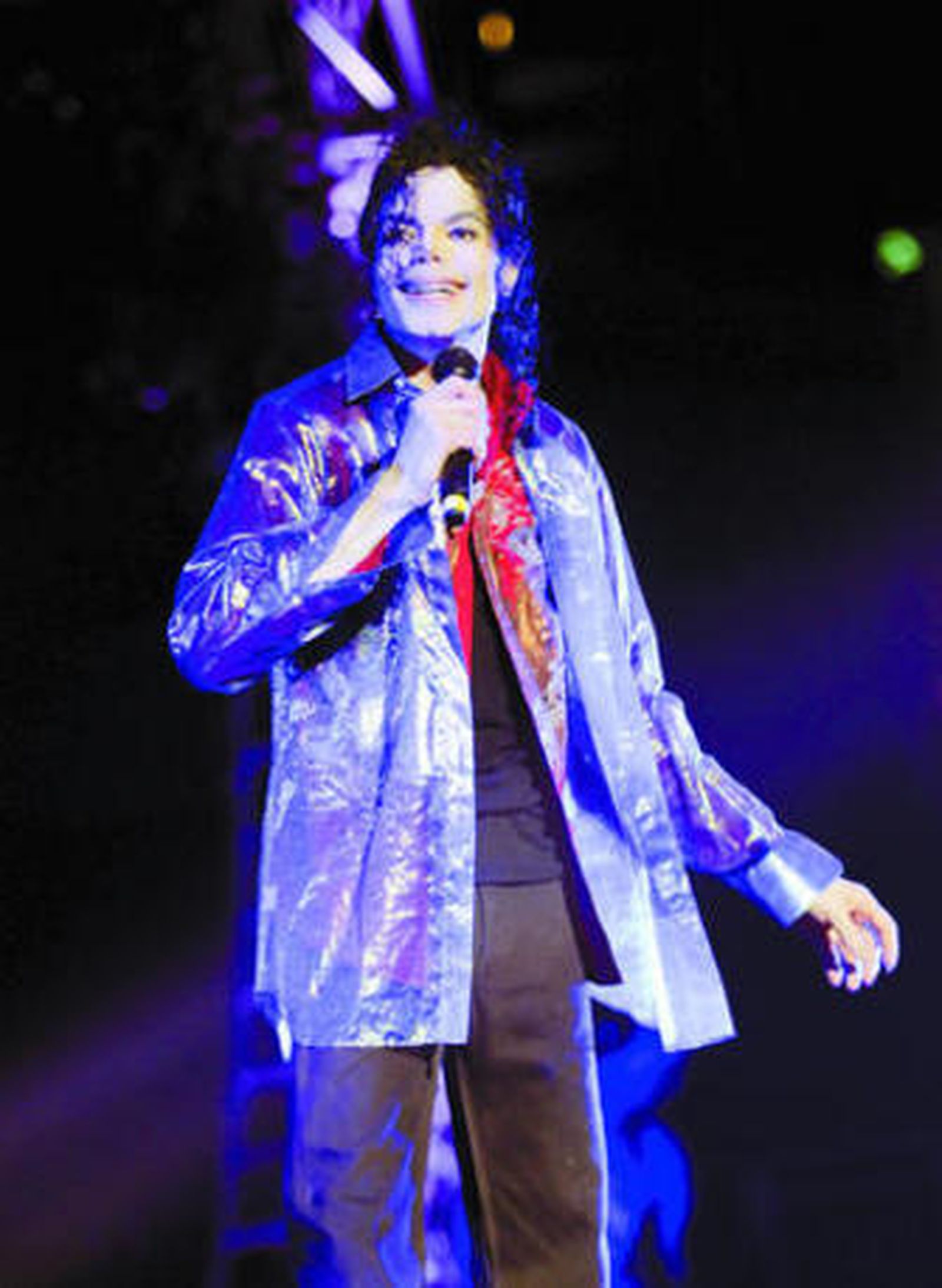Michael Jackson, durante un ensayo en el Staples Centre de Los Ángeles, el pasado martes día 23.