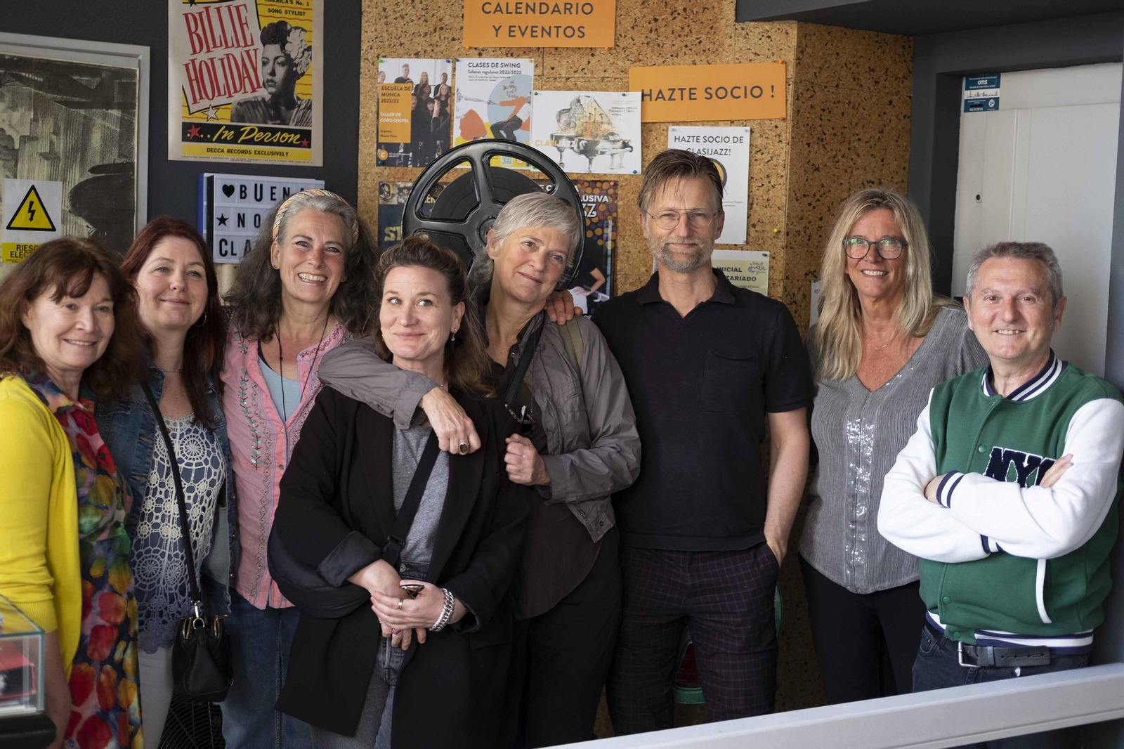 Aty Soesbergen y Luis Serrano con profesorado de The Netherlands Film Academy.