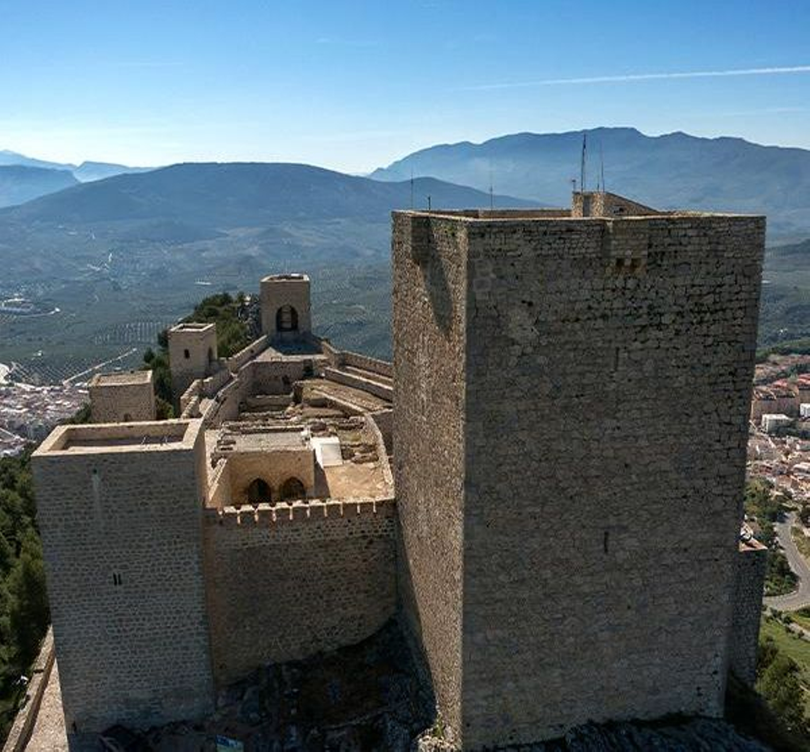 Vista aérea del Castillo de Santa Catalina, en Jaén.