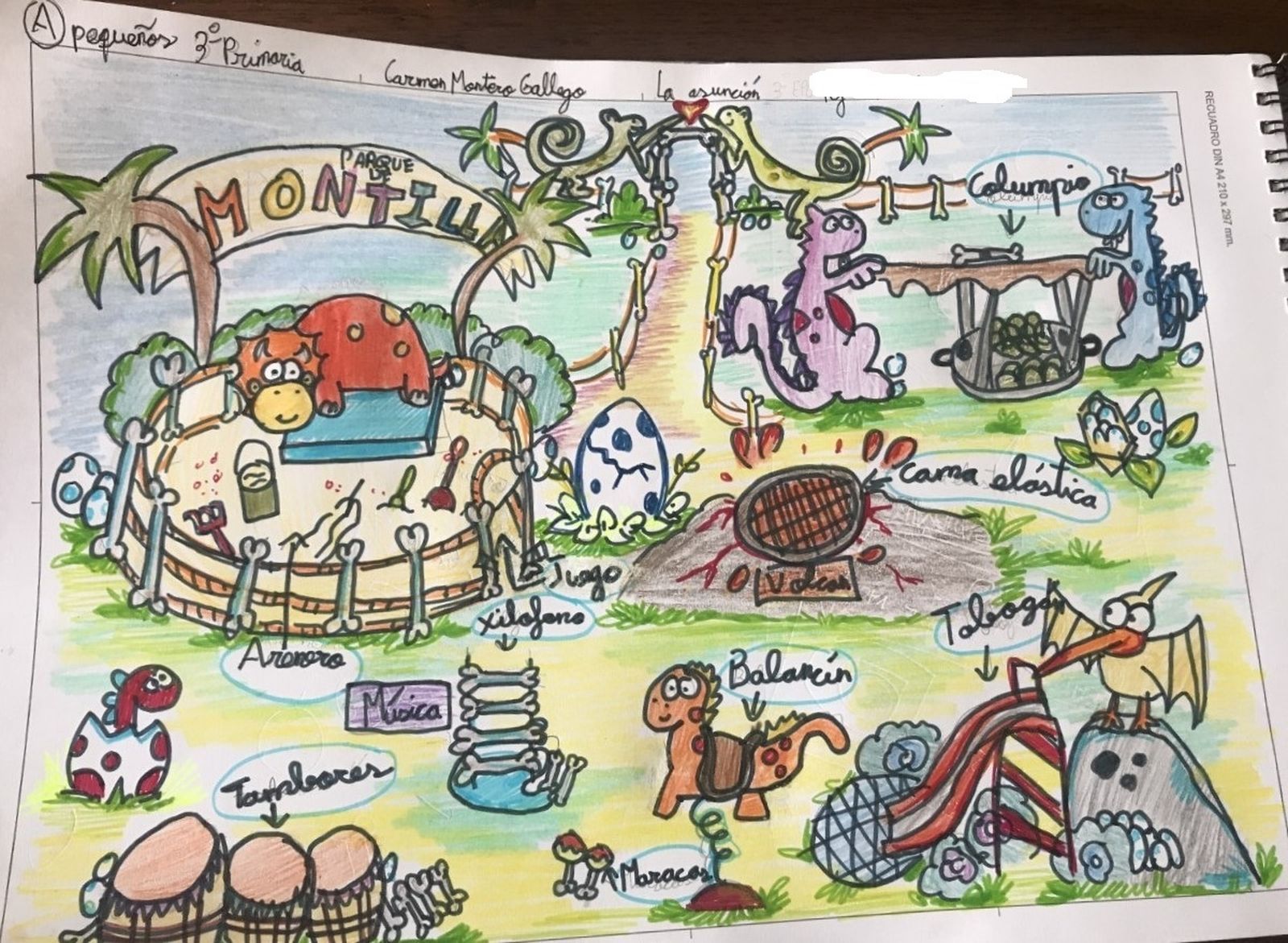 Así imaginan los niños de Montilla el futuro parque Tierno Galván, 'la pradera'