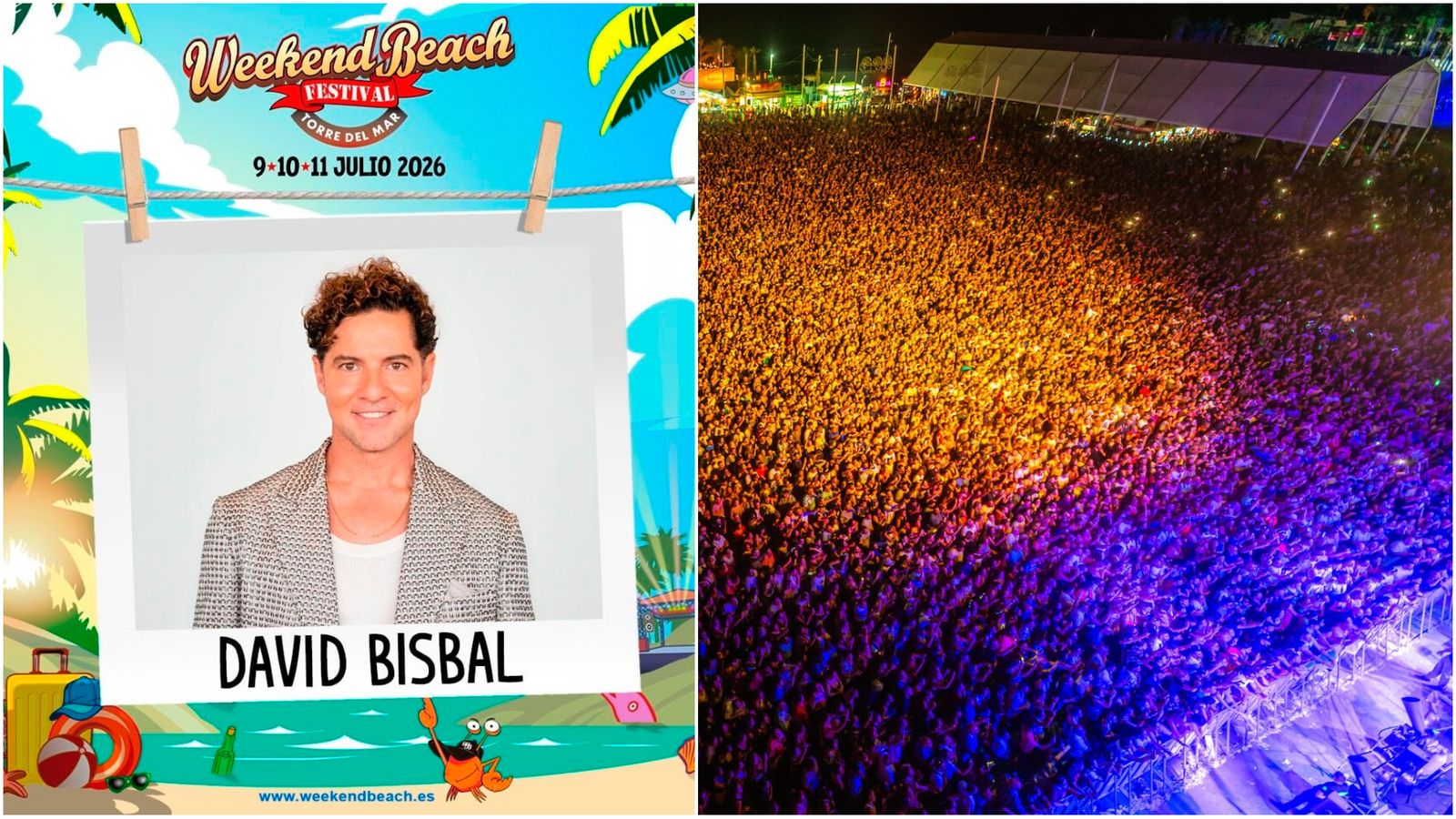 David Bisbal, última confirmación del Weekend Beach Festival de Torre del Mar.