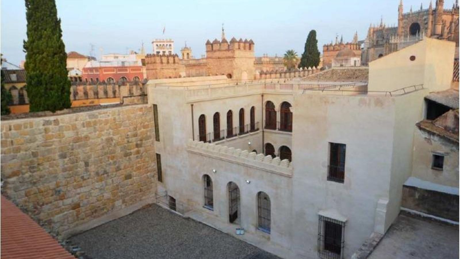 Vista aérea de las casas 7 y 8.