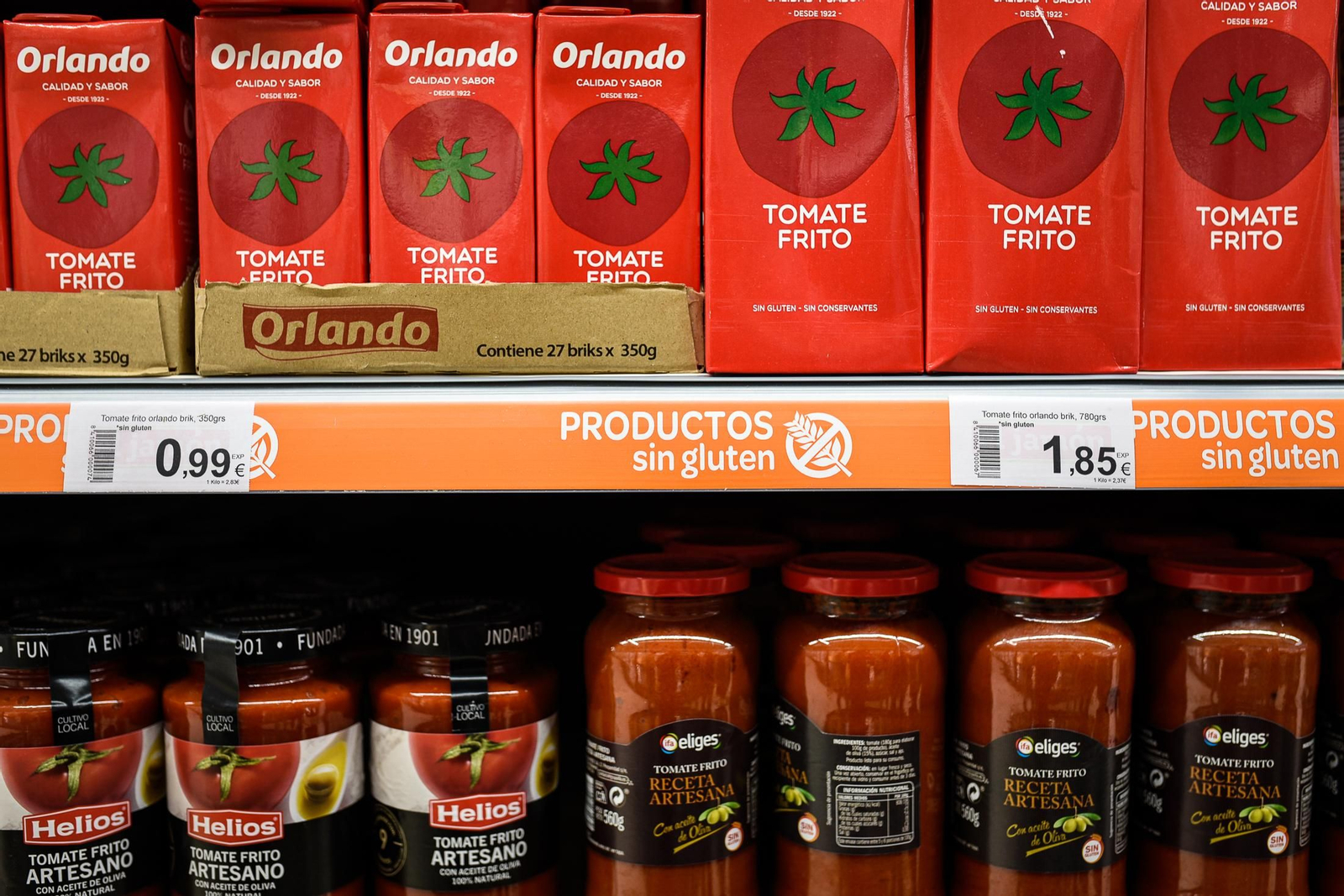 Imágenes de la compra de una familia celíaca en el supermercado