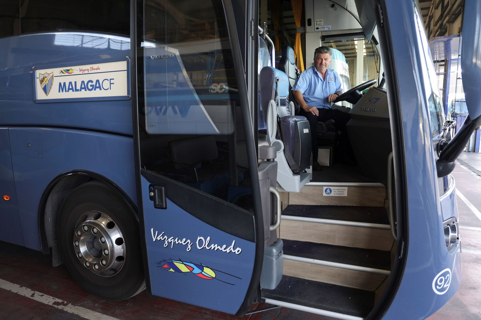 Ángelo Navas, el conductor del bus del Málaga