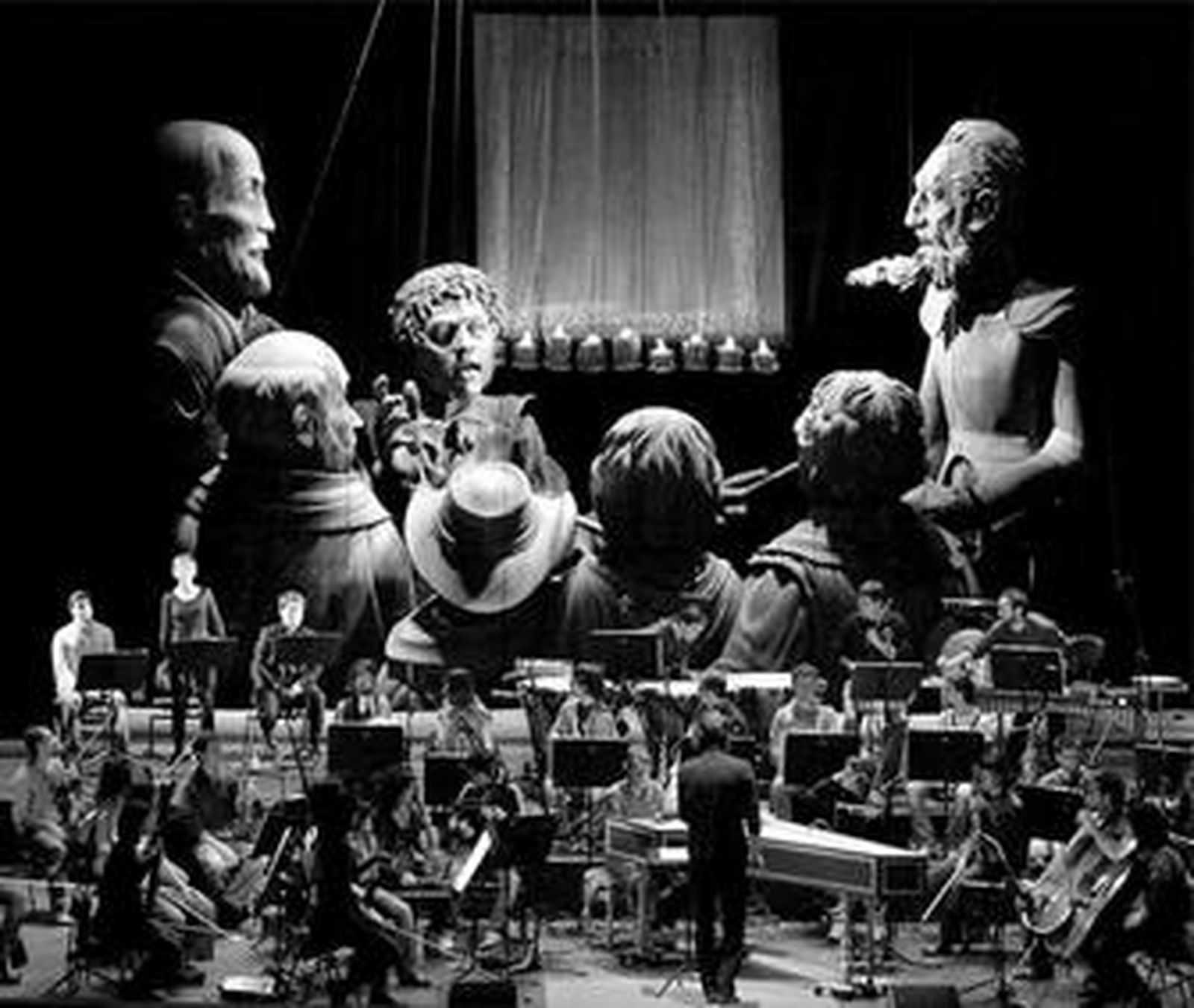 Un momento de la ópera de marionetas 'El retablo de Maese Pedro' de Etcétera Teatro.