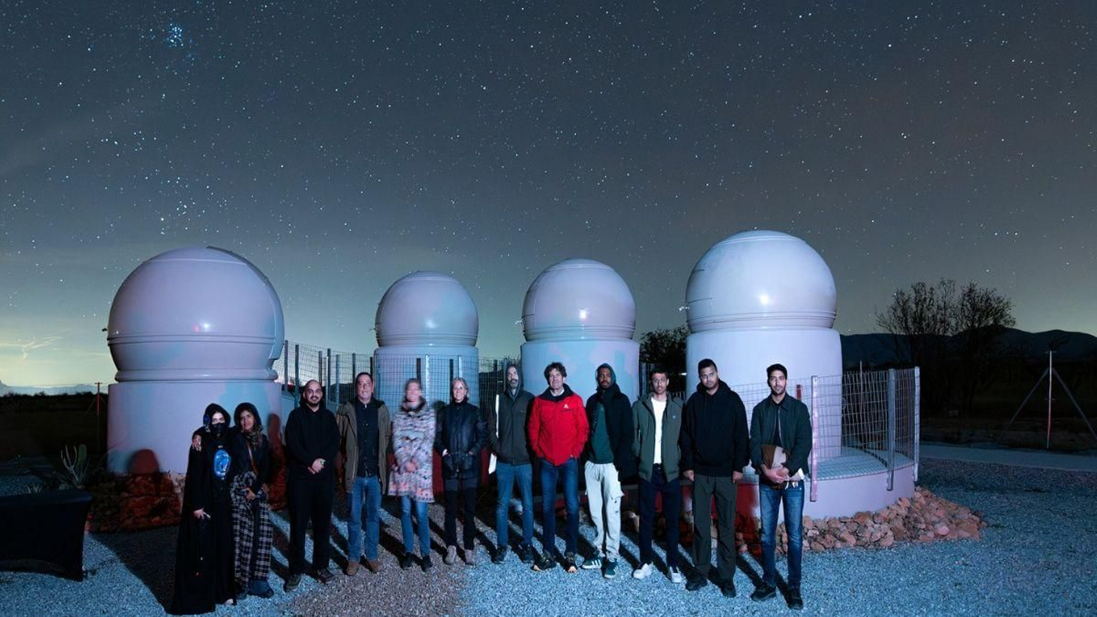 La delegación de Arabia Saudí en el Complejo Astronómico 'Los Coloraos'