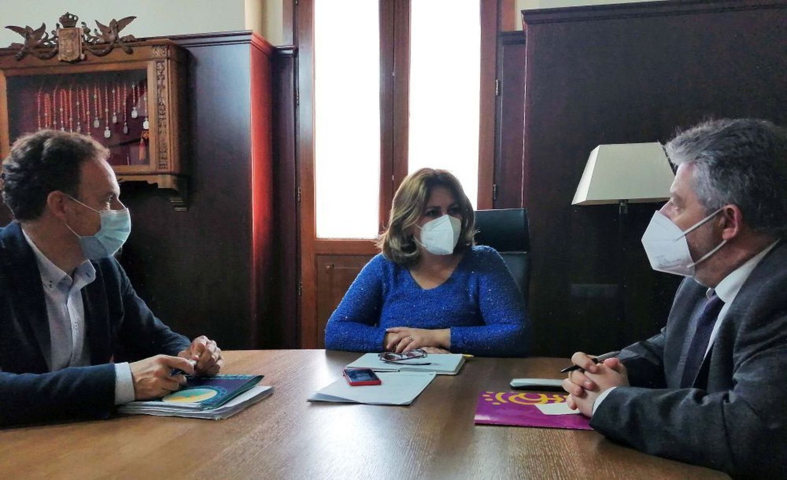 De la Encina, Amaya y el edil de Hacienda, Rufino Morillo