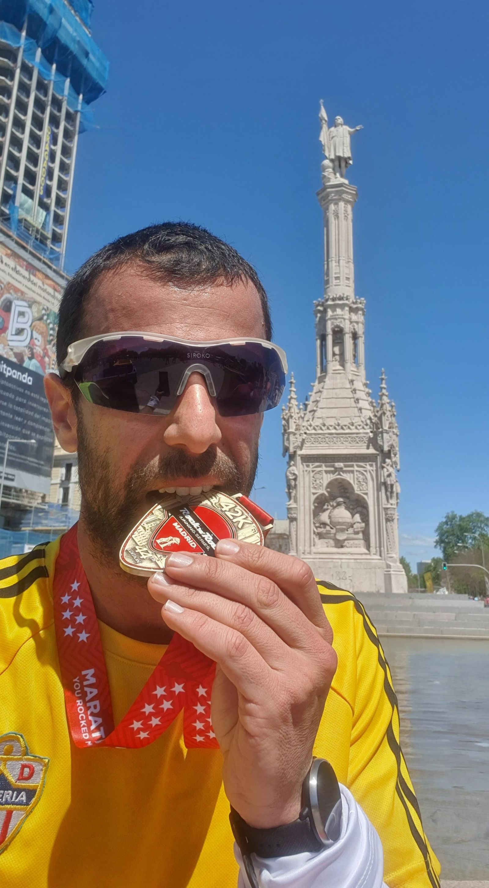 Medalla conseguida en el Maratón de Madrid.