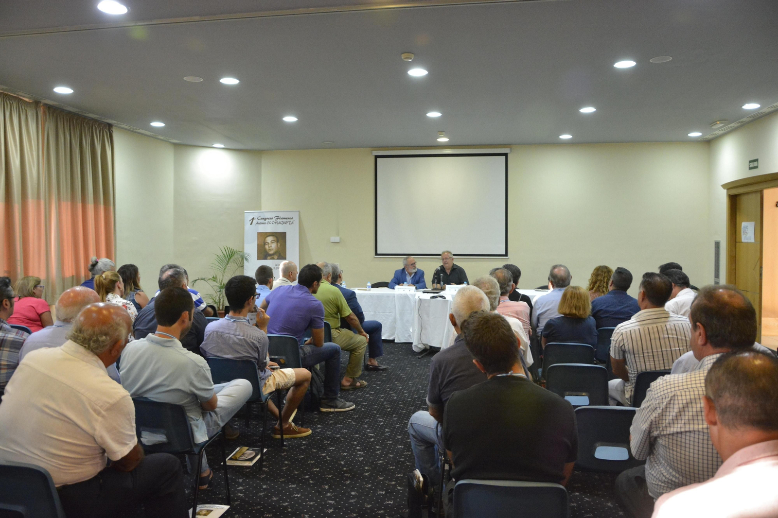 Juan José Téllez, ayer durante el Congreso Flamenco celebrado en La Línea.