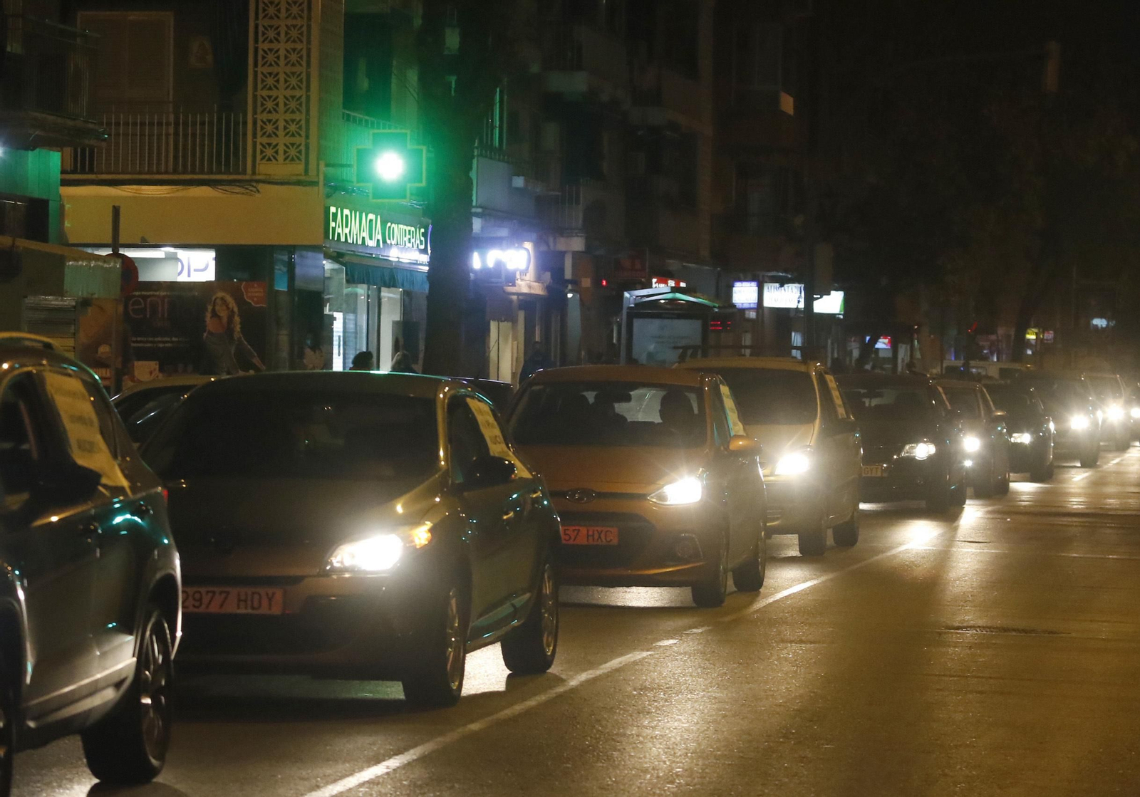 La caravana de protesta de la plantilla de Aucorsa, en fotografías