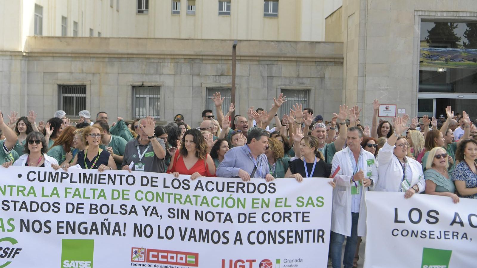 Los cánticos de los manifestantes denunciaban la situación que viven a diario
