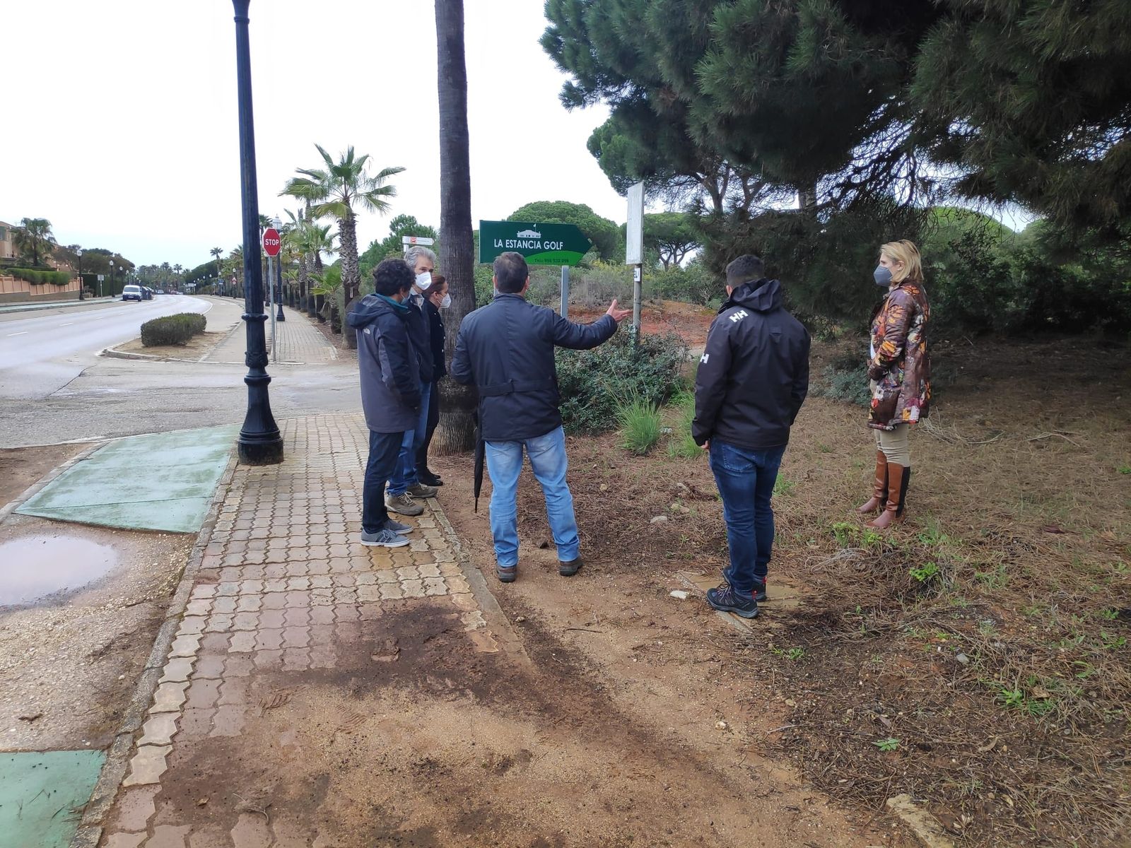 VIsita realizada por los técnicos con motivo de la firma del acta de replanteo de la obra.