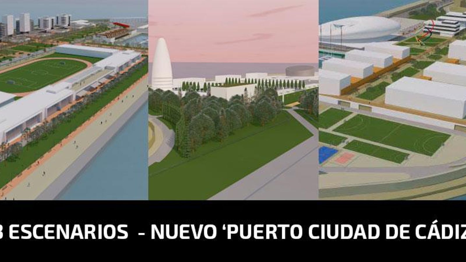 onas deportivas, ocio, tecnología o un parque temático de Carnaval eran algunas de las ideas expuestas al público por el puerto de Cádiz en torno a 2016, hace ya nueve años.