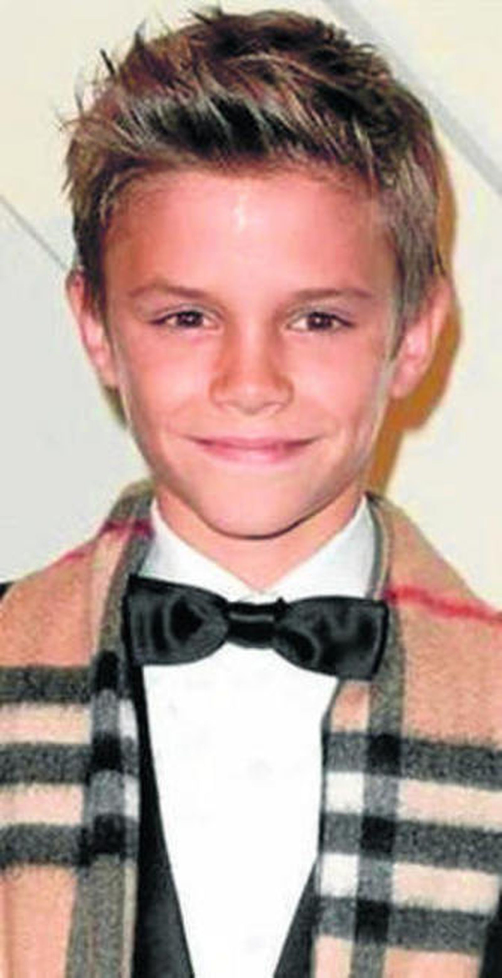 Romeo Beckham sigue los pasos de su papá