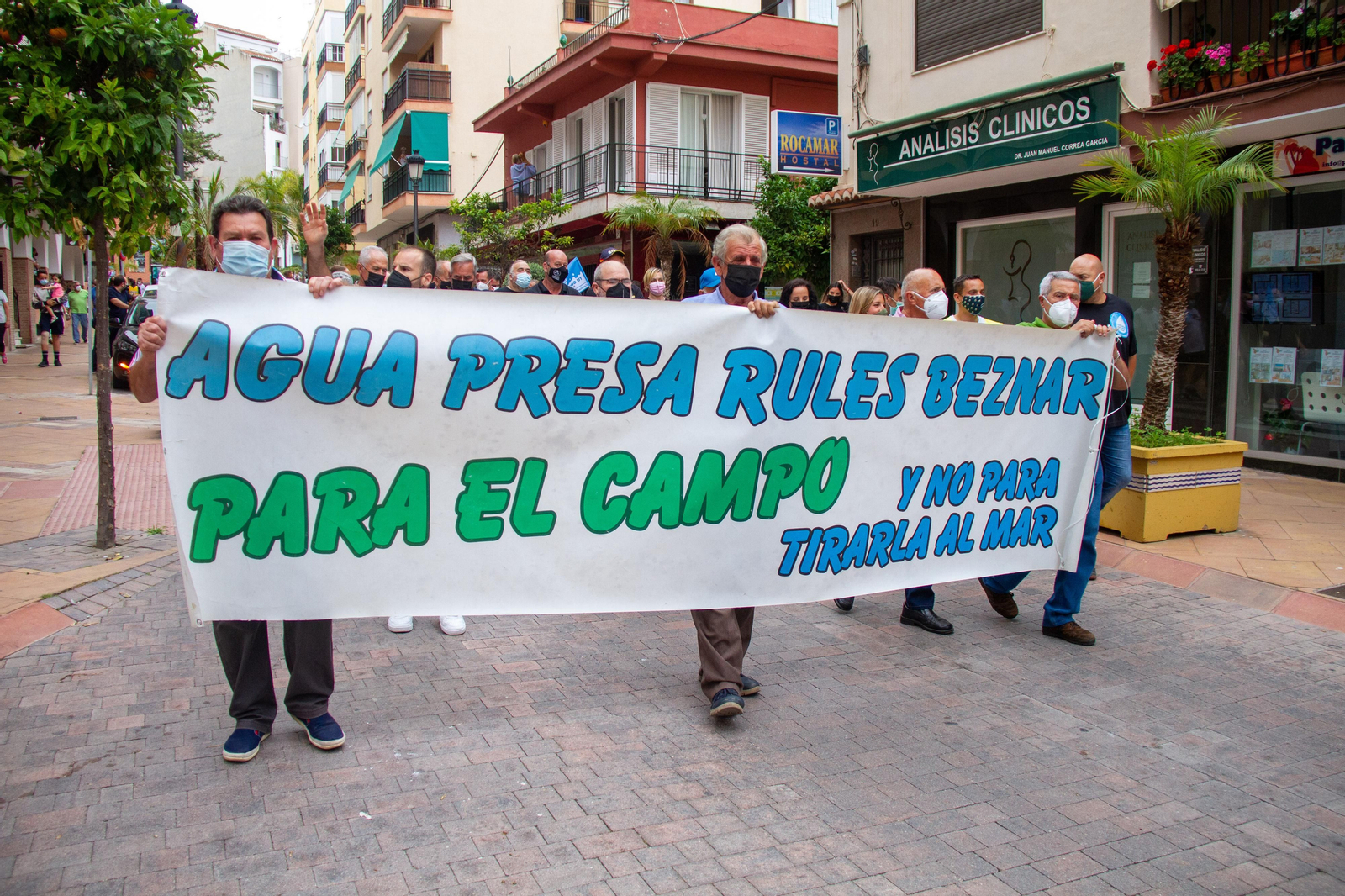 Imágen de archivo de una manifestación por el agua en Almuñécar