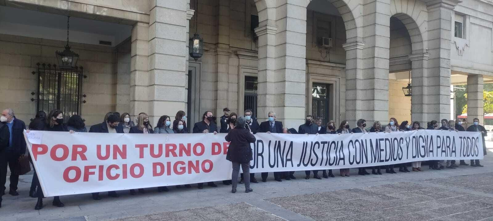 Una concentración por los abogados de oficio celebrada anteriormente.