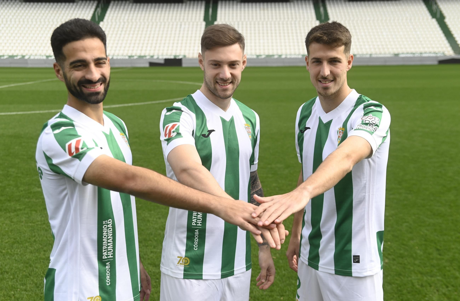 Las mejores fotos de la presentación de Corbo, Pedro Ortiz y Rubén Alves como nuevos jugadores del Córdoba CF