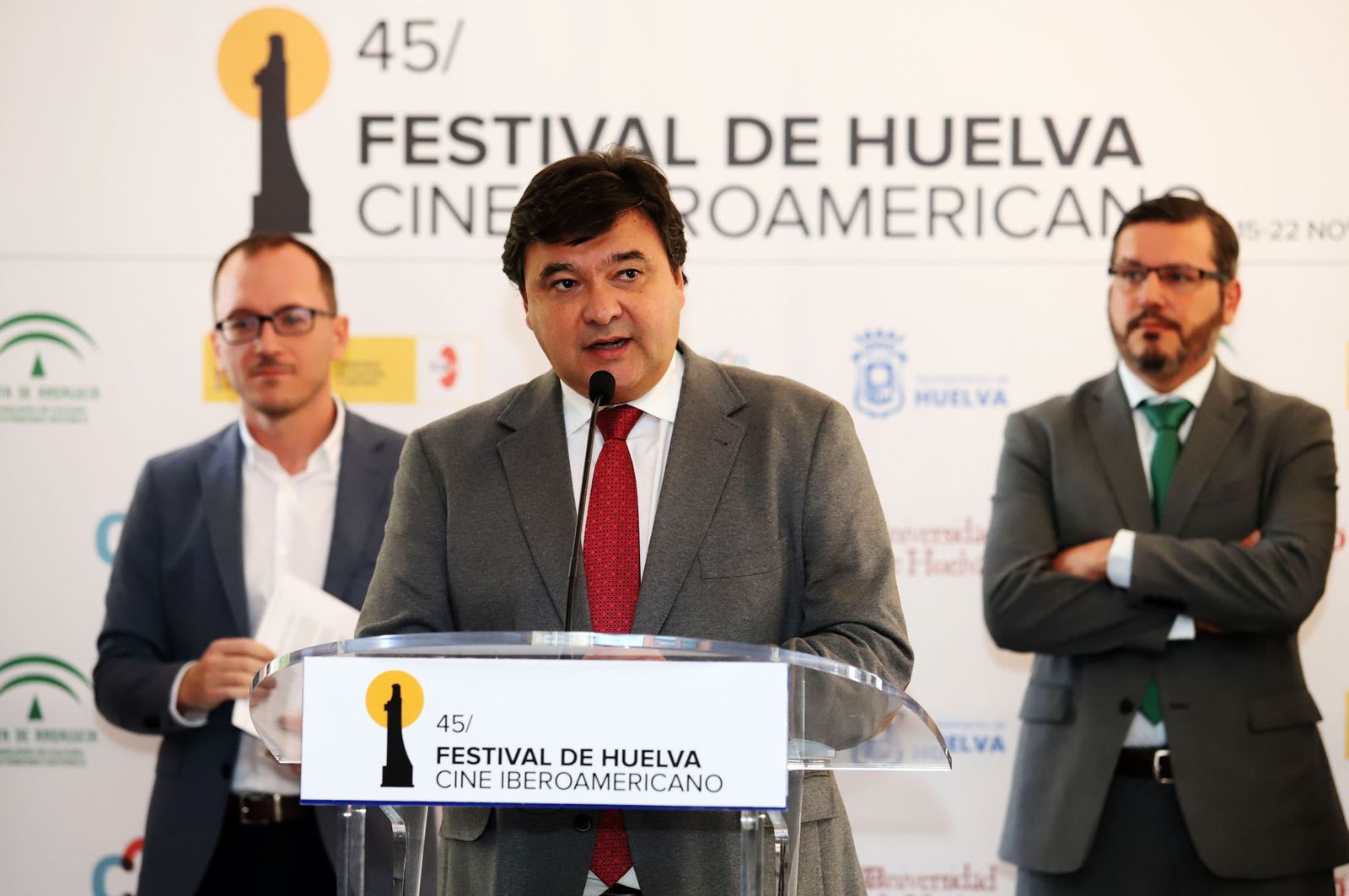 Imágenes de la presentación de la 45 edición del Festival de Huelva Cine Iberoamericano