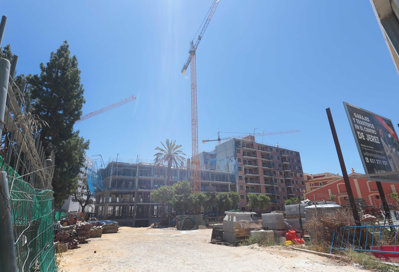 Una promoción de viviendas en construcción en Jerez.