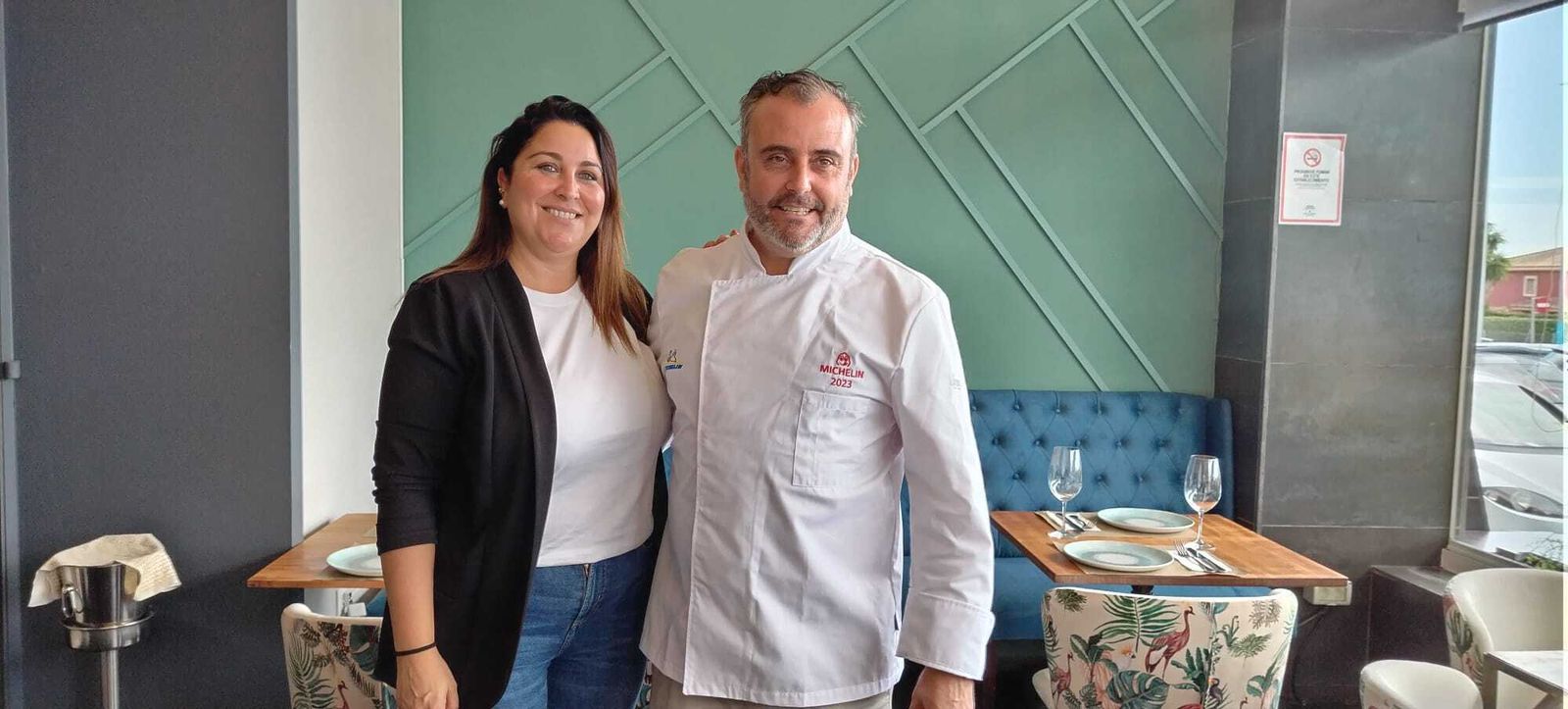 Fran Oliva y Jessica Hevilla, en su restaurante Sarmiento.