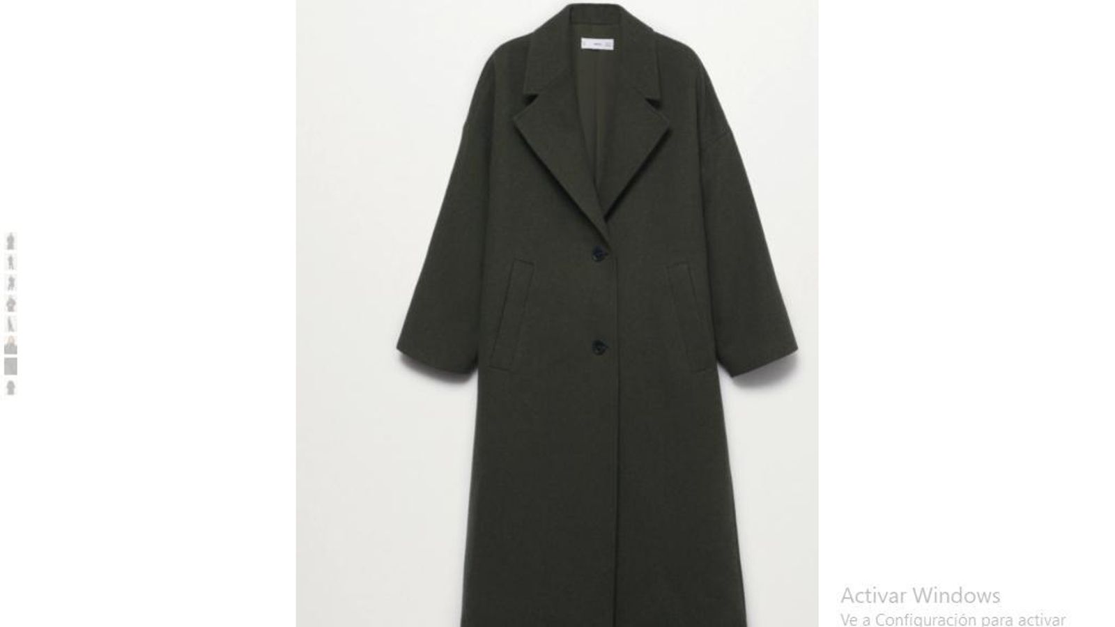 Abrigo de lana con solapas de Mango.