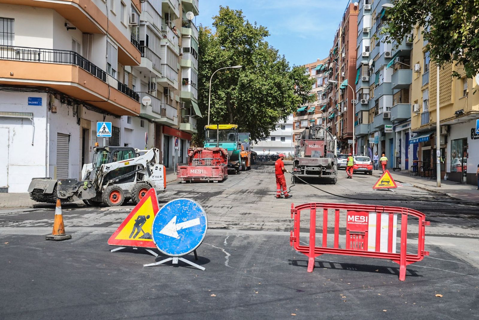 Trabajos de asfaltado.