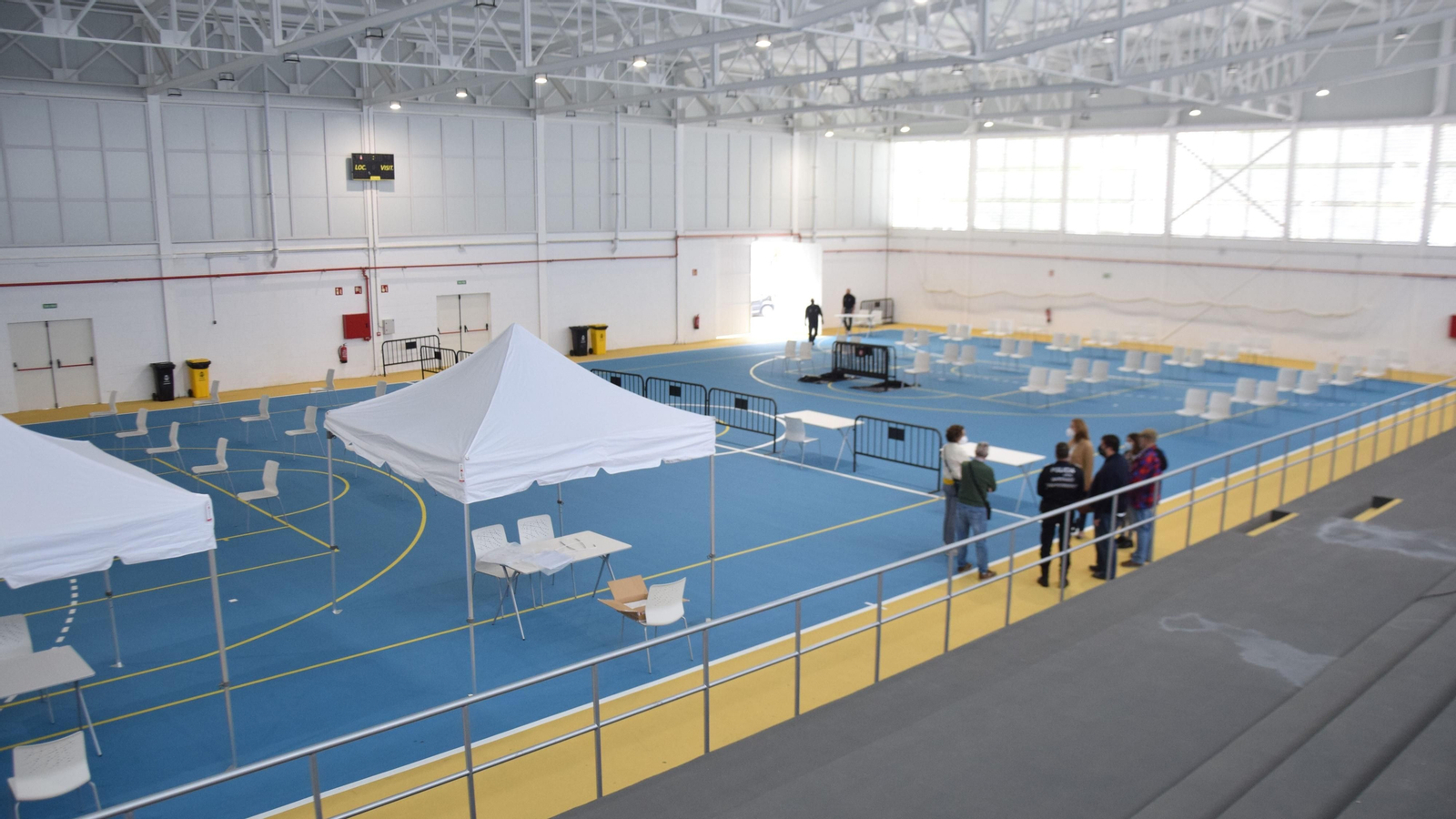 Interior del pabellón deportivo Enrique Márquez, en la barriada Andalucía.