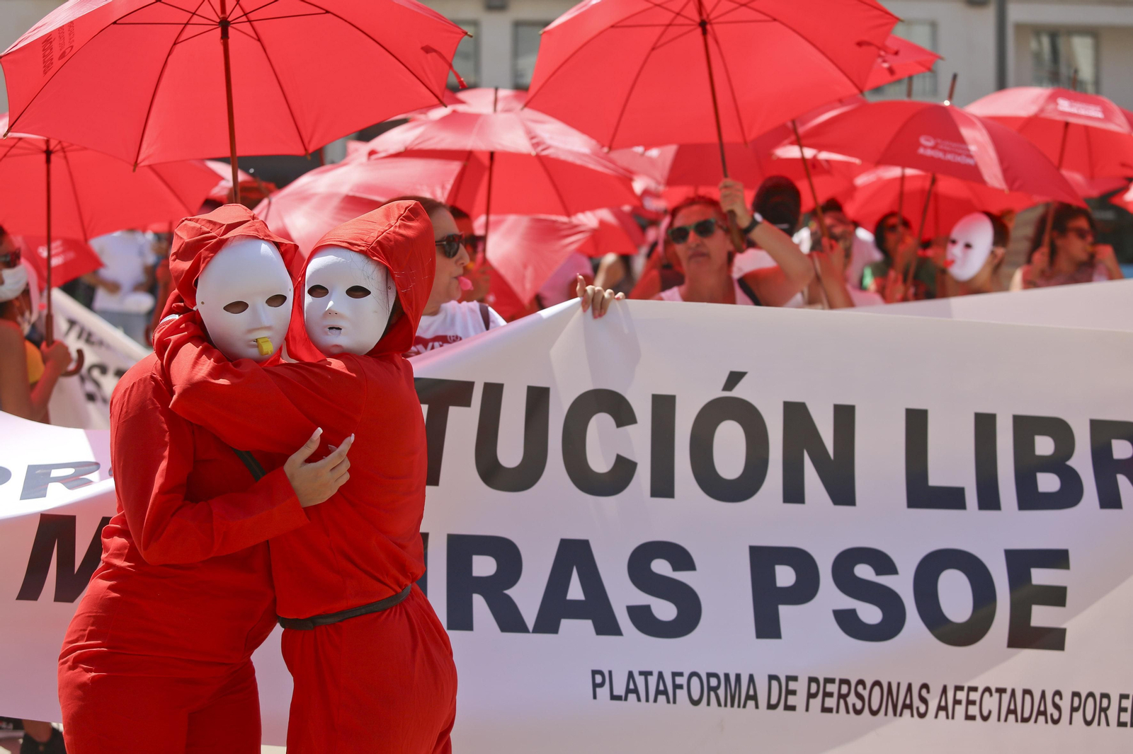 Las fotos de la protesta de prostitutas en Málaga