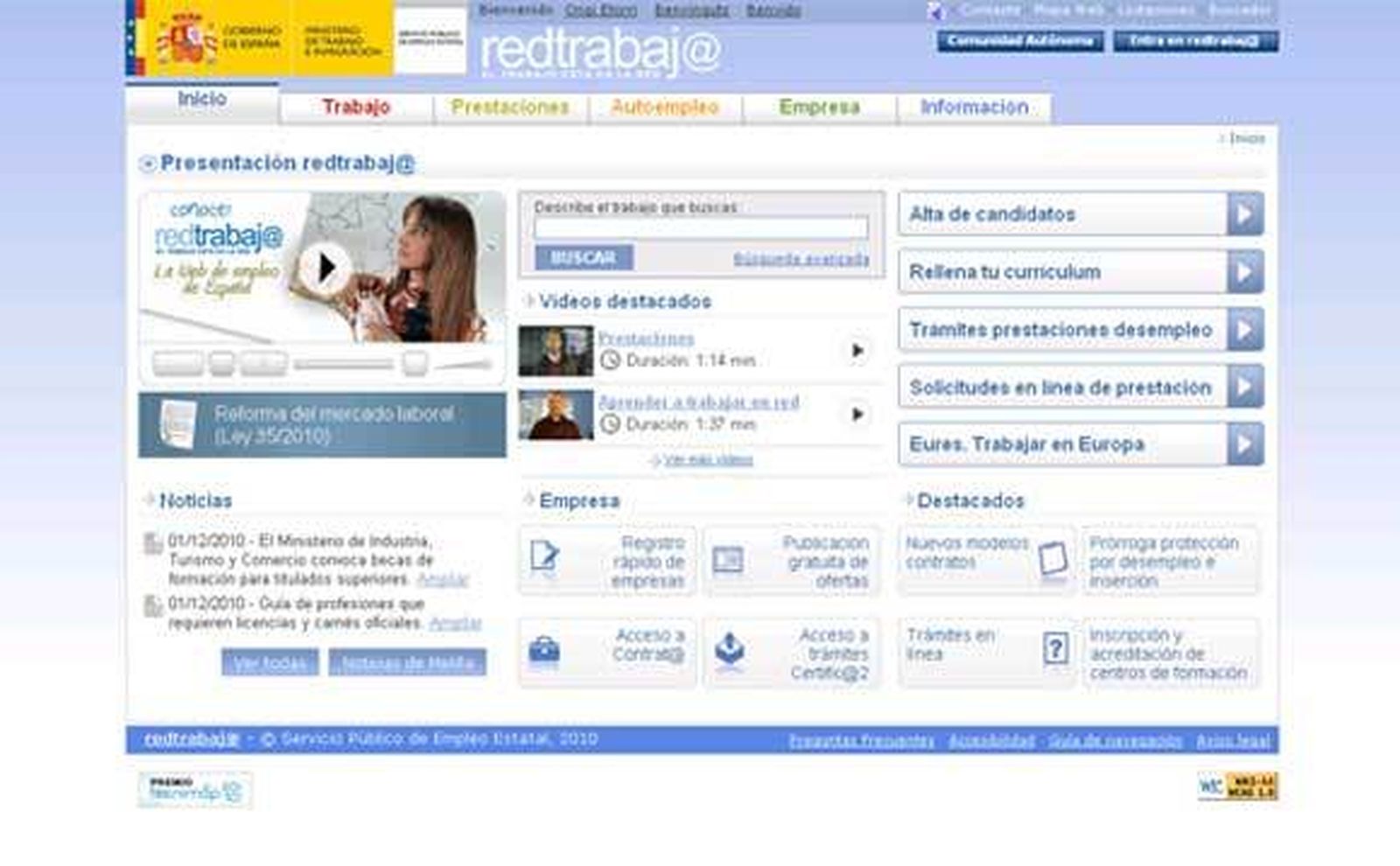 Enlaces a los Servicios Públicos de Empleo