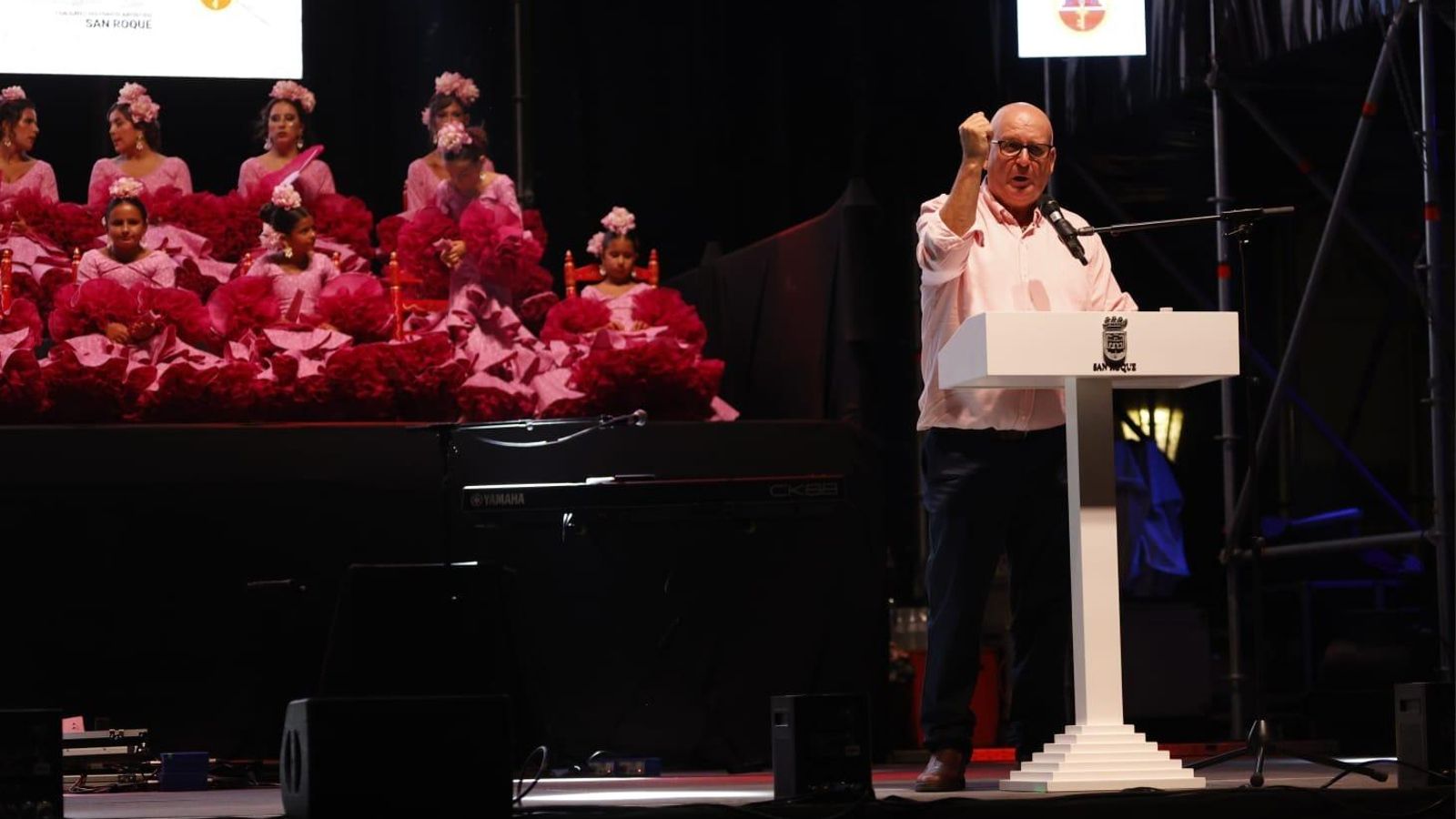 José Francisco Román, durante su pregón. José Francisco Román, durante su pregón.