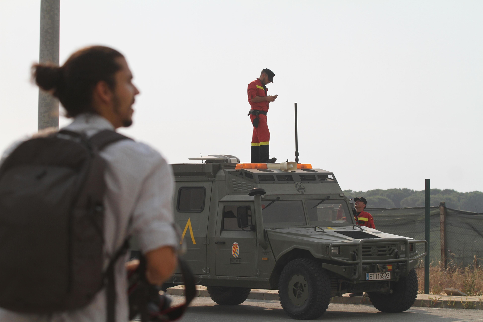 Las imágenes del incendio en Moguer y Mazagón