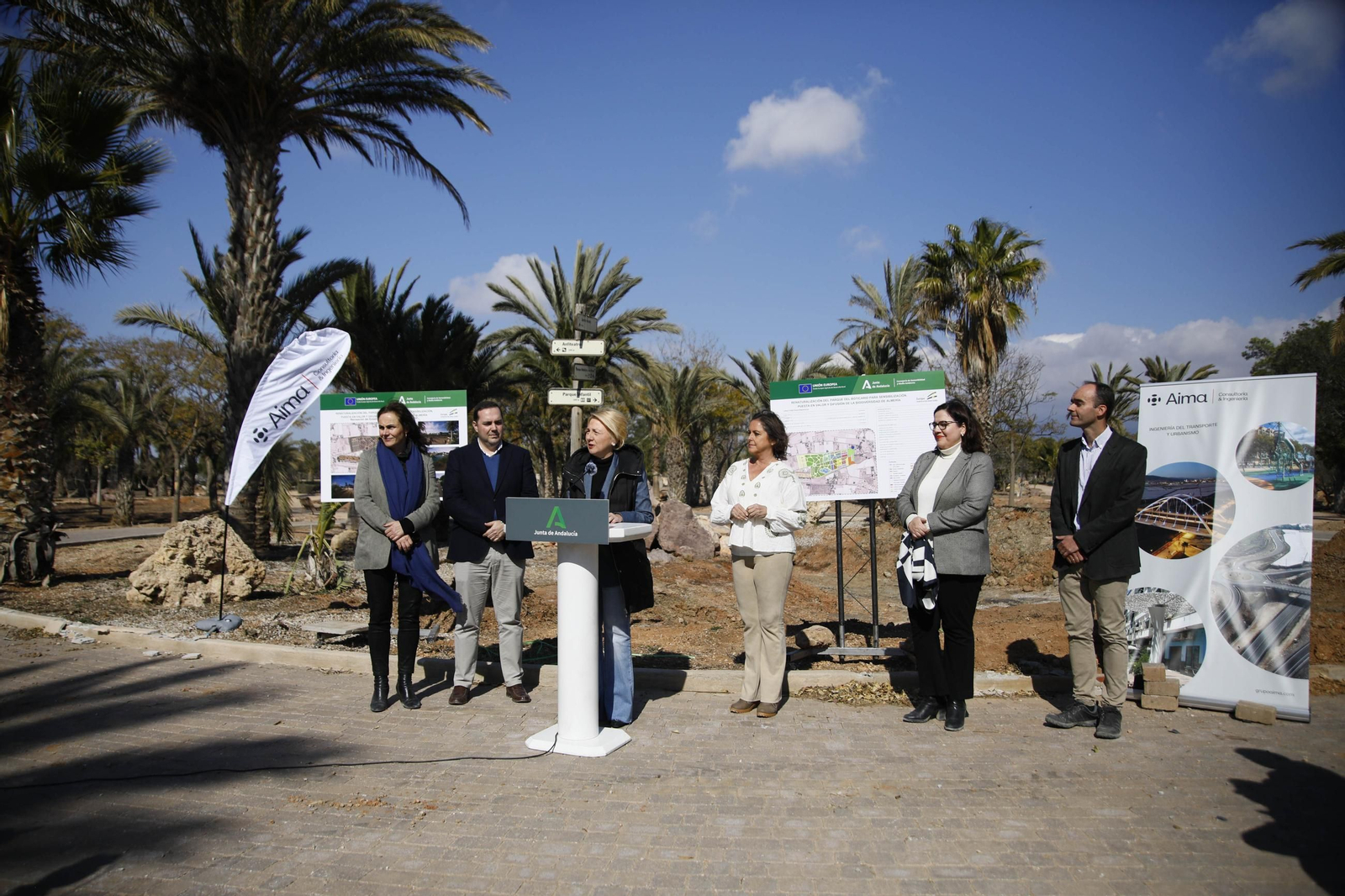 Imágenes de las obras en el parque del Boticario de Almería