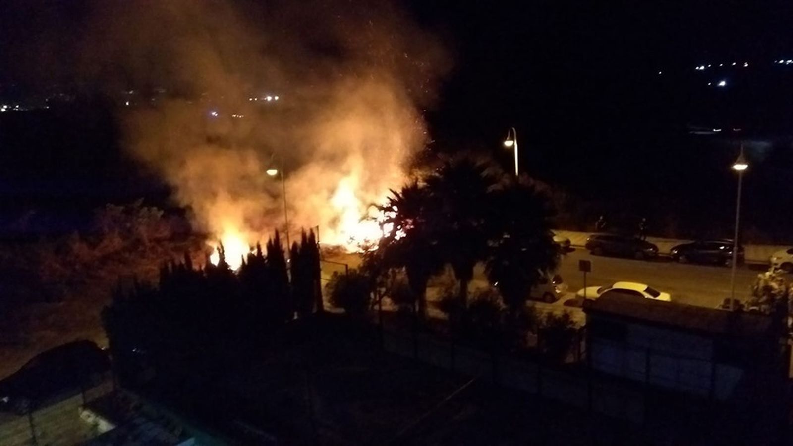 Arde un cañaveral de madrugada en Torrenueva