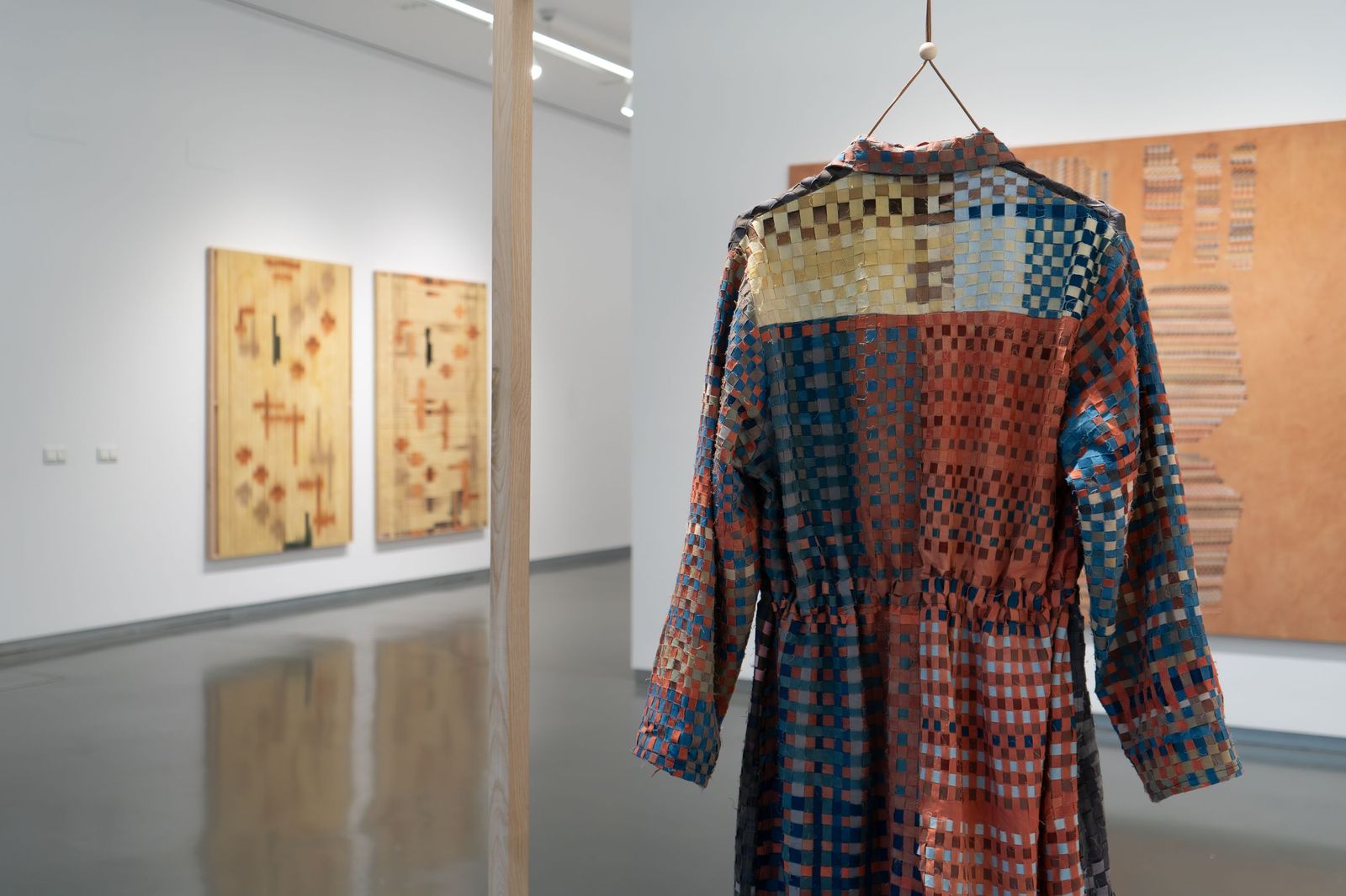 Algunas de las obras de Belén Rodríguez llevadas a cabo con la técnica del 'kasuri'.