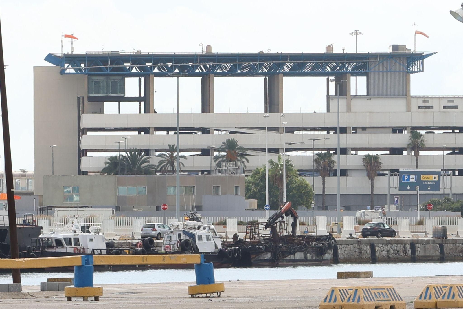 El helipuerto de Algeciras, este miércoles.